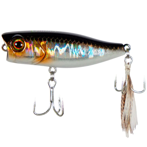 Воблер Jackall Chubby Popper 42F 42mm 3.3g HL Silver & Black - 1