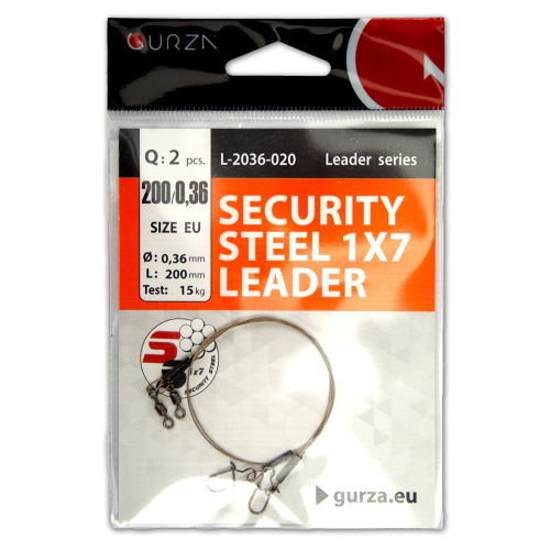 Повідець SECURITY STEEL 1x7 LEADER - 8