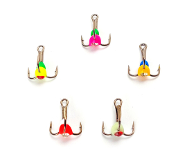 Тройной крючок с каплей (Микс 5 шт.)