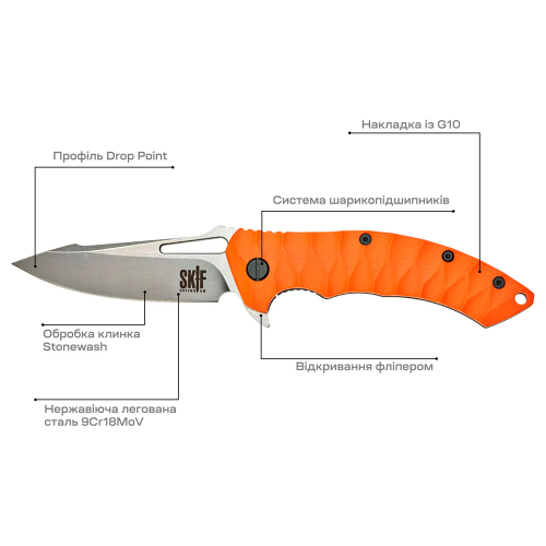 Ніж Skif Shark II SW Orange - 10