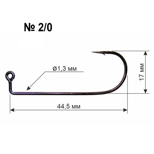 Джиг-головка 90° SТ-29 крючок №2/0 - 2