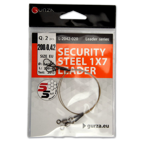 Повідець SECURITY STEEL 1x7 LEADER - 10