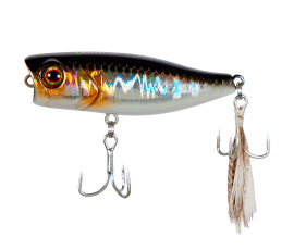 Воблер Jackall Chubby Popper 42F 42mm 3.3g HL Silver & Black